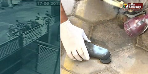 சிபிஎம் ஆபீஸ் மீது பெட்ரோல் குண்டு வீச்சு: சிசிடிவி மூலம் சிக்கிய வி.ஹெச்.பி நிர்வாகி