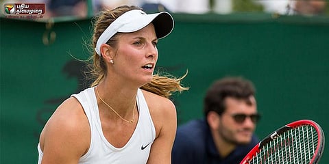 கர்ப்பத்துடன் களமிறங்கிய டென்னிஸ் வீராங்கனை..!