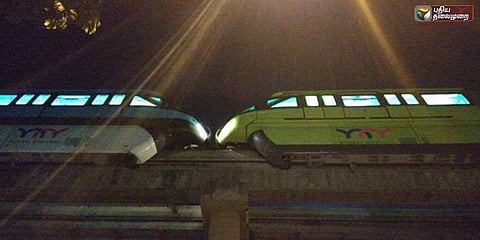 ஒரே தடத்தில் இரண்டு ரயில்கள்: விபத்து தவிர்ப்பு