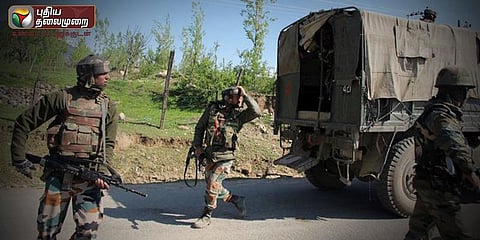 எல்லைபகுதியில் தீவிரவாதிகள் சுட்டுக்கொலை - வீரர்களின் தேடுதல் வேட்டை தீவிரம்