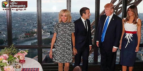 பிரான்ஸ் அதிபர் மனைவியின் உடலழகை வர்ணித்த ட்ரம்ப்