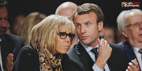 பிரான்ஸ் அதிபரும் மனைவி பிரிகெட்டியும்.... வித்தியாசமான ஜோடி