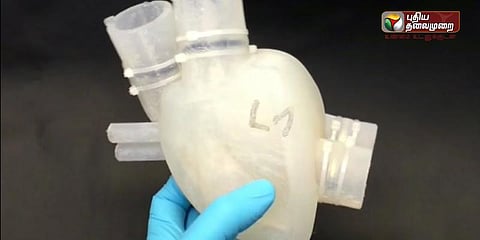 3டி பிரிண்ட் தொழில்நுட்பத்தினால் துடித்துடிக்கும் இதயம் (வீடியோ)