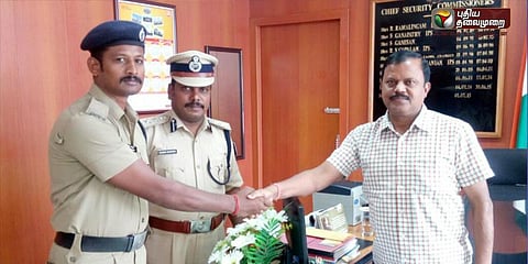 இளைஞர் உயிரை காப்பாற்றிய காவலர்.. குவியும் பாராட்டுக்கள்