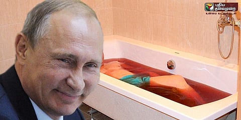 ரத்தத்தில் குளிக்கும் ரஷ்ய அதிபர் புதின்