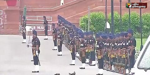 குடியரசுத் தலைவர் பதவியேற்பு விழா: டெல்லி விஜய் சவுக்கில் ஒத்திகை