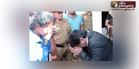 உயிரைக்காப்பாற்றிய காவலர் வீட்டில் கதறிய நீதிபதி!