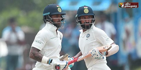 தவான், புஜாரா அசத்தல் சதம்.. காலே டெஸ்டில் 399 ரன்கள் குவித்த இந்தியா