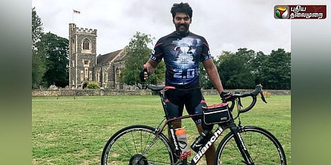 1450 கிலோமீட்டர் சைக்கிள் பந்தயத்தில் பங்கேற்கும் ஆர்யா!
