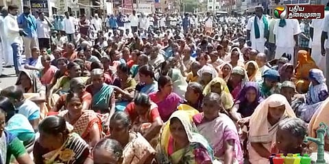 தண்ணீர் எடுக்க தடை: சத்தியமங்கலத்தில் 1000 விவசாயிகள் போராட்டம்
