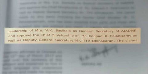 சசிகலாவே பொதுச்செயலாளர்- பிரமாண பத்திரத்தை வெளியிட்ட டிடிவி அணியினர்