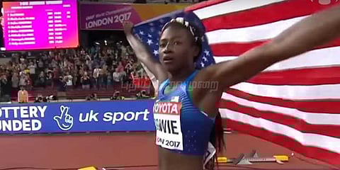 உலகச் சாம்பியன்ஷிப்: 100 மீட்டர் ஓட்டத்தில் தங்கம் வென்றார் டோரி போவி