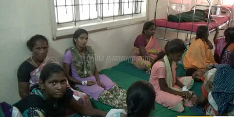 மருத்துவமனையில் குவியும் நோயாளிகள்: தரையில் படுக்க வைக்கப்பட்ட அவலம்