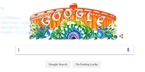 கூகுள் டூடுலில் இந்திய நாடாளுமன்றம்