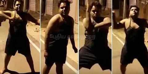 போலீஸாரிடமிருந்து தப்பிக்க நடுரோட்டில் நடனமாடிய திருடன் கைது