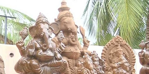 பசுமை கணபதி - களிமண்ணில் விதைகள் வைத்து சிலைகள் தயாரிப்பு