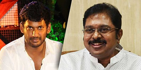 டிடிவி தினகரனை நேரில் சந்தித்த விஷால்!