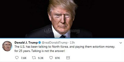 வடகொரியாவுடன் இனி ஆக்ஷன் தான்: டிரம்ப்