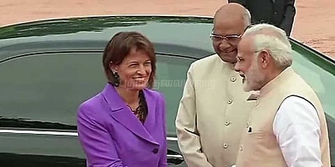 சுவிட்ஸர்லாந்து அதிபருக்கு மோடி, ராம்நாத் வரவேற்பு