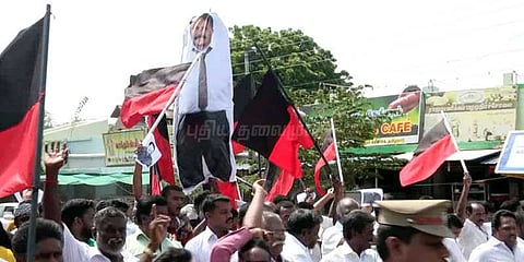 கிருஷ்ணசாமி உருவபொம்மை எரிப்பு