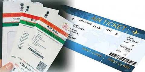 விமானத்தில் டிக்கெட் புக் செய்ய ஆதார் கட்டாயம்