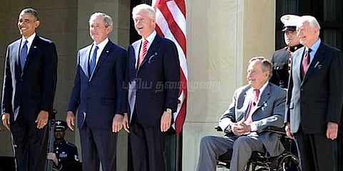 அமெரிக்காவின் முன்னாள் அதிபர்கள் திரட்டும் நிதி