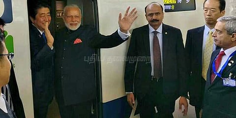 நாட்டின் முதல் புல்லட் ரயில் திட்டம்: இன்று அடிக்கல் நாட்டுவிழா