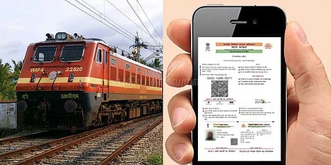 எம்-ஆதாரை அடையாள ஆவணமாக பயன்படுத்தலாம்: ரயில்வே அறிவிப்பு