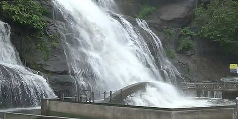 குற்றாலத்தில் வெள்ளம்: அருவிகளில் குளிக்க தடை