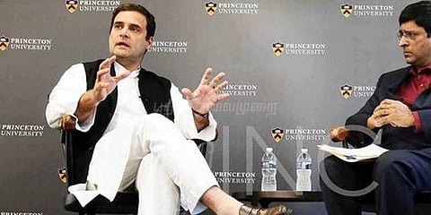 இந்தியாவில் அமைதி, நல்லிணக்கத்துக்கு சவால்: அமெரிக்காவில் ராகுல் காந்தி