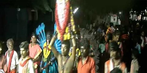 குலசையில் காளி ஊர்வலம்