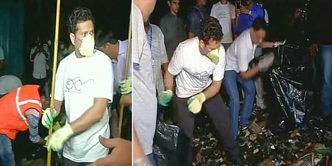 தெருவை சுத்தம் செய்த சச்சின் டெண்டுல்கர்