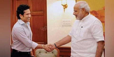 சச்சினை பாராட்டினார் பிரதமர் மோடி