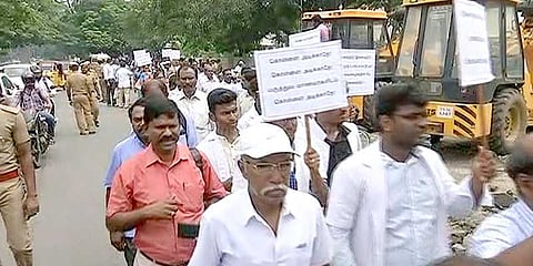 கடலூரிலிருந்து சென்னைக்கு மாணவர்கள் பேரணி...