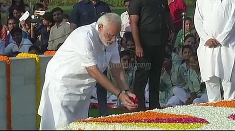 காந்தியின் கொள்கைகள் ஊக்கமாக உள்ளது: மோடி