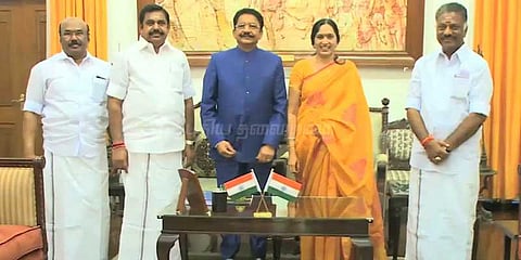 வித்யாசாகர் ராவுடன் முதல்வர், துணை முதல்வர் சந்திப்பு