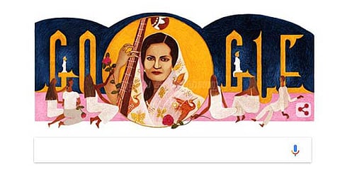 பாடகி பேகம் அக்தரின் பிறந்தநாளை கொண்டாடும் கூகுள்