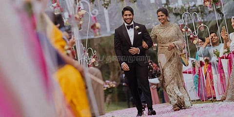 கிறிஸ்துவ முறைப்படி சமந்தாவுக்கு மோதிரம் போட்டார் சைதன்யா