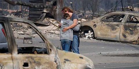 அமெரிக்காவில் கட்டுக்கடங்காத காட்டுத் தீ