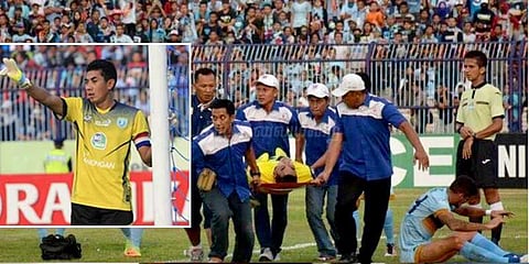 கால்பந்து போட்டியில் பரிதாபம்: பந்தைப் பிடிக்கச் சென்ற கோல்கீப்பர் பலி