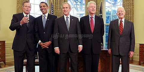 நிதி திரட்ட ஒன்று சேர்ந்த முன்னாள் அமெரிக்க அதிபர்கள்