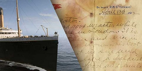 டைட்டானிக் கடிதம் 1,26,000 பவுண்டுகள் ஏலம் போனது