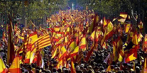 ஒருங்கிணைந்த ஸ்பெயினை ஆதரித்து ஆர்ப்பாட்டம்