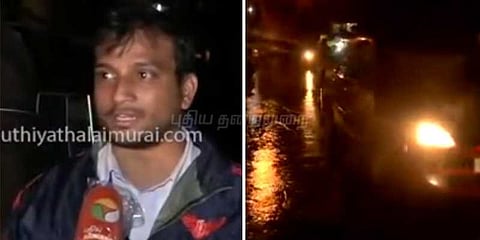 தொடர் கனமழை: பாதியில் இறக்கிவிட்டு சென்ற பேருந்து ஓட்டுனர்