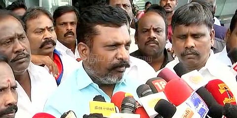 வருமானவரி சோதனை அரசியல் உள்நோக்கம் கொண்டது: திருமாவளவன்