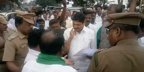 கடலூரில் அமைச்சர் சம்பத்தை முற்றுகையிட்ட விவசாயிகள்..!