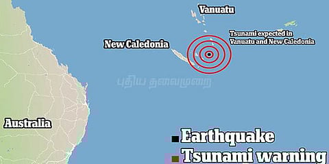 ஆஸ்திரேலியா அருகே சக்தி வாய்ந்த நிலநடுக்கம்: ரிக்டரில் 7.0 ஆக பதிவு