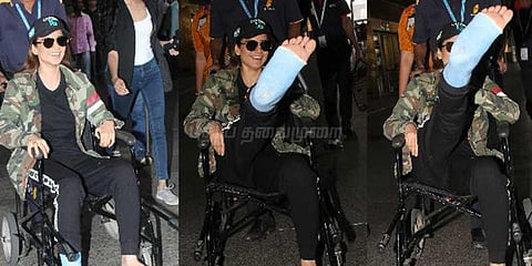 ஷூட்டிங்கில் விபத்து: நடிகை கங்கனா மீண்டும் காயம்