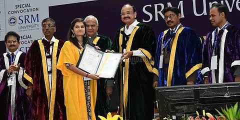 எஸ்.ஆர்.எம். பட்டமளிப்பு விழாவில் துணை ஜனாதிபதி வெங்கய்ய நாயுடு பங்கேற்பு