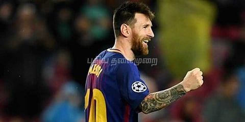 தங்க காலணி விருது: ரொனால்டோ சாதனையை சமன் செய்தார் மெஸ்சி